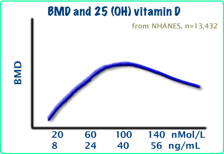 rough graph of vitamin D and BMD
