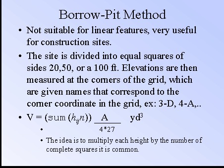 Borrow Pit Method