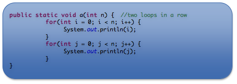 Rounded Rectangle: 	public static int num_occurrences(int n) {  		int count = 0;		for(int i = 0; i < n; i++) {			for(int j = 0; j < n; j++) {				if( i == j ) continue;								if(strings[i] == strings[j]) {					count++;				}			}		}		return count;	}