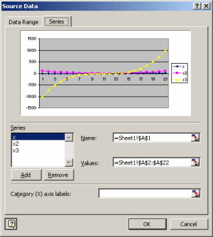 source data dialog