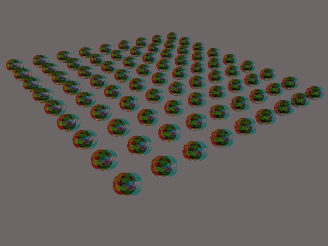3D plane of balls