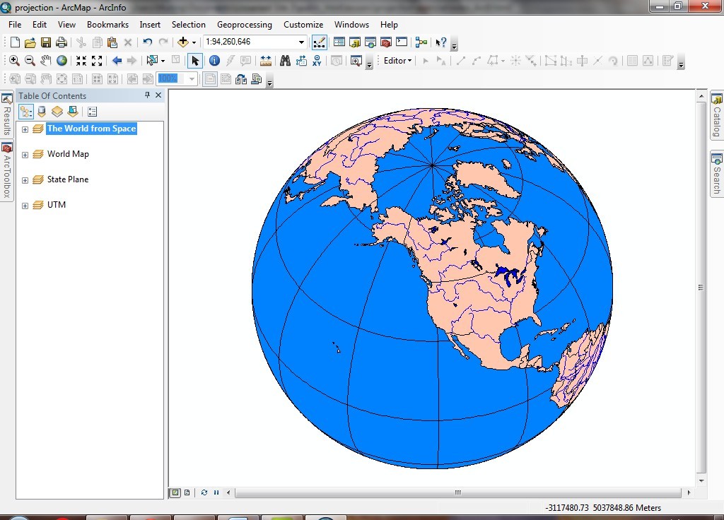 change coordinate system in arcmap
