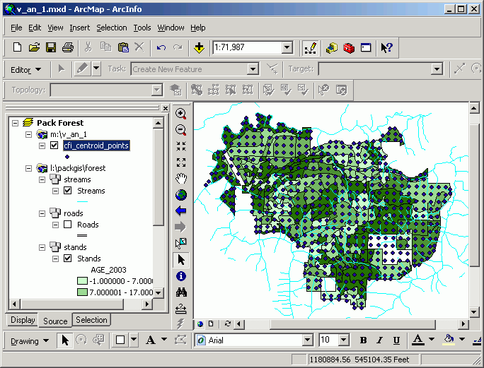 Right-click the new layer and Export to M:NETID.gdbcfi_centroid_points.shp.