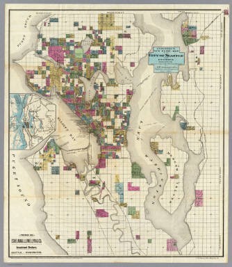 Anderson's New Guide Map Of The City Of Seattle And Environs, Washington.