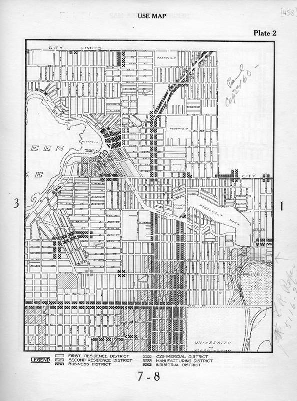 Zoning Map of Seattle's University District 1923