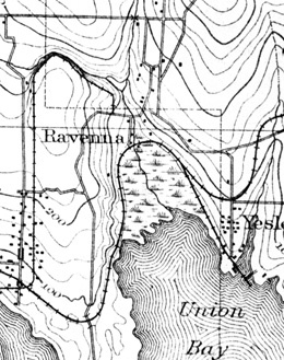 Topographical Map of Ravenna, University District in 1894