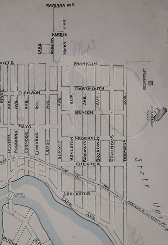 1893 Topographic Map West of State University 1893 Topographic Map West of State University