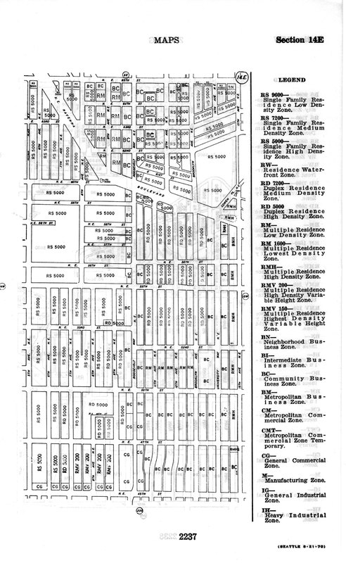 Zoning Map - Section 14 E 1973 of University District