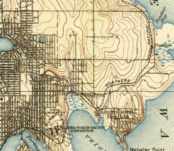 1909 Topographic Map of University District 1909 Topographic Map of University District