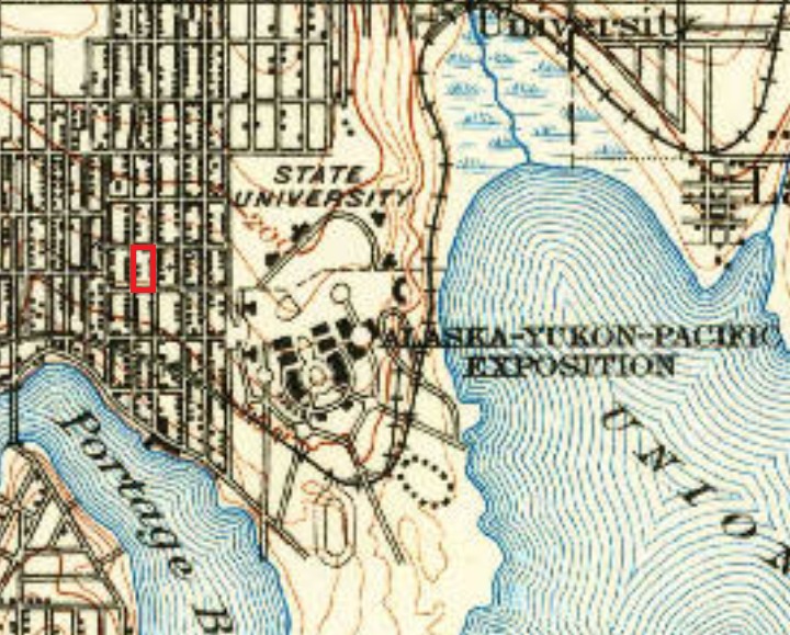 Topographical Map of Seattle, 1908