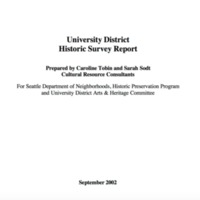 Primary Source #1 of Block44<br />
"University District Historic Survey Report"