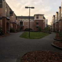 View from within Stevens Court Apartments