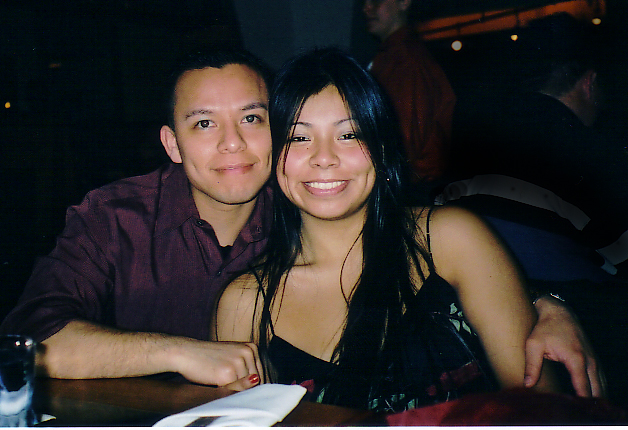 Omar and I at Wild Ginger, Downtown Seattle on Valentine's Day 2002.