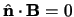$\hat\n \cdot \B = 0$