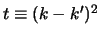 $t \equiv (k-k')^2$