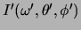 $I'(\omega',\theta',\phi')$