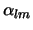 $\alpha_{lm}$