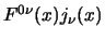 $F^{0\nu}(x) j_\nu(x)$