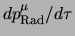 $d p_{\rm Rad}^\mu/d\tau$