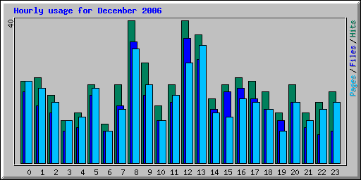 Hourly usage for December 2006