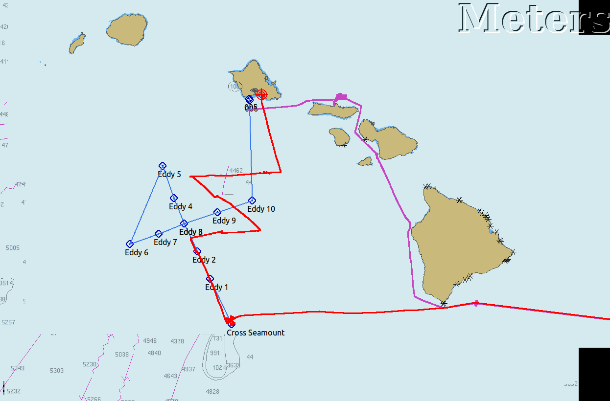Final cruise track of the R/V Thompson