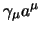 $\gamma_\mu a^\mu$