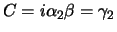 $C = i \alpha_2 \beta = \gamma_2$
