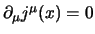 $\partial_\mu j^\mu(x) = 0$