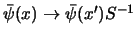 $\psi(x) \to S \psi(x')$