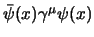 $\bar\psi(x) \psi(x)$