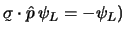 $\undertilde \sigma \cdot \hat p   \psi_L = - \psi_L)$