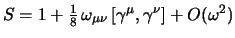 ${\Lambda^\mu}_\nu = {\delta^\mu}_\nu + {\omega^\mu}_\nu + O(\omega^2)$