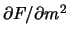 $\partial F / \partial m^2$