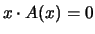$x \cdot A(x) = 0$