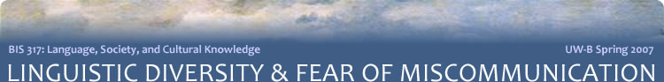 Linguistic Diversity and Fear of Miscommunication