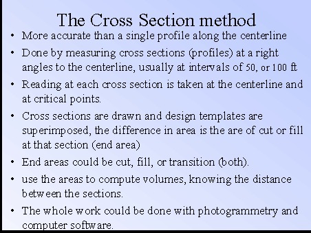 cross section methodology