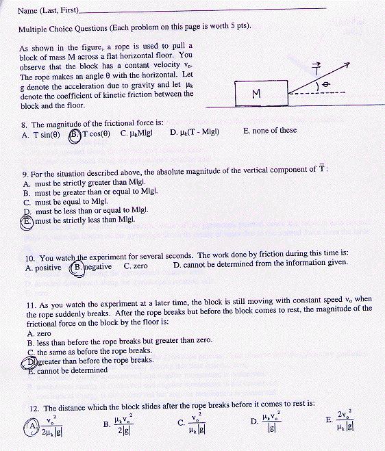 Final Exam Phys121