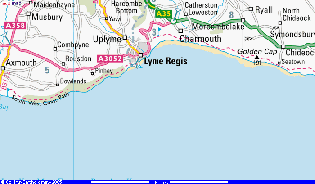 Lyme Regis Detail Map 090206 